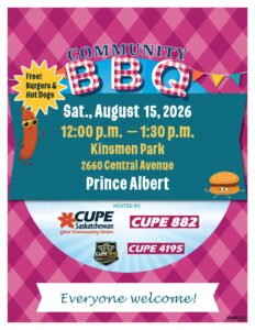 CUPE SK BBQ in Prince Albert @ Kinsmen Park